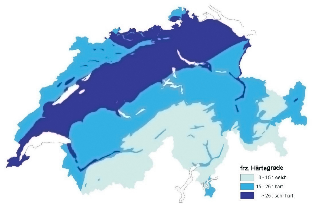 Wasserhaerte-ermitteln-Karte-Kalk-Grundwasser-Schweiz